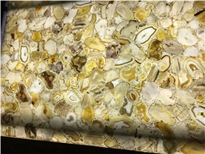 Yellow Agate Backlit Wall Cladding Tiles