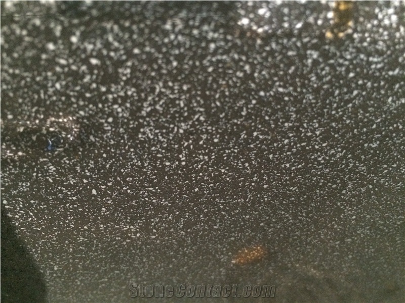 Black Galaxy Quartz Big Slabs and Tiles, Solid Surface