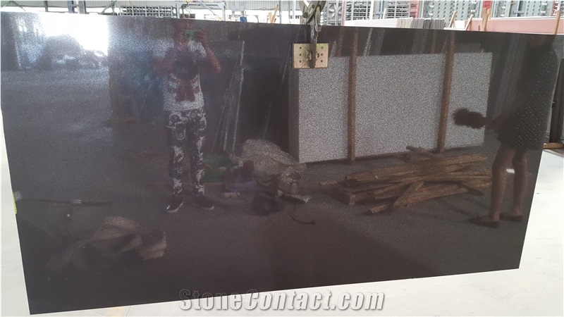 Black Galaxy Quartz Big Slabs and Tiles, Solid Surface
