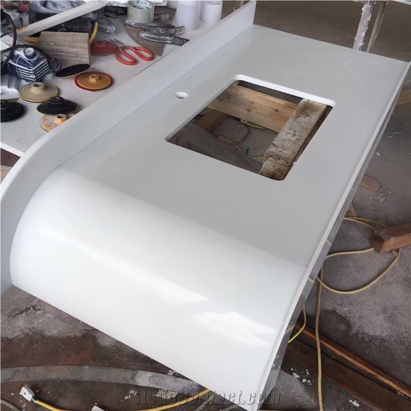 Nanoglass 3 Countertop with Basin, Crystallized Stone Countertop