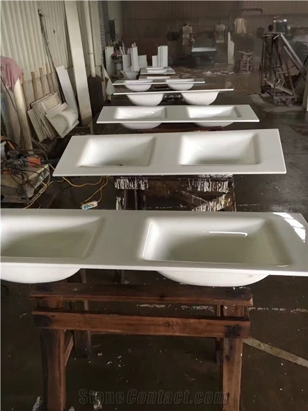 Nanoglass 3 Countertop with Basin, Crystallized Stone Countertop