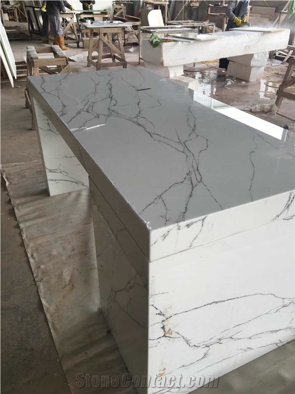 Nanoglass 3 Countertop with Basin, Crystallized Stone Countertop