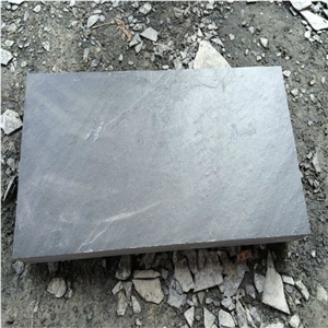 Natural Black Slate Floor Tile, China Black Slate