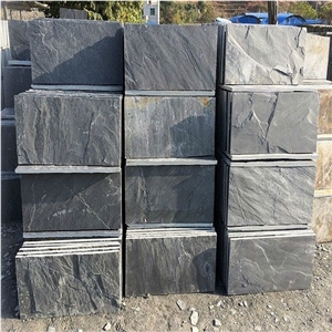 Natural Black Slate Floor Tile, China Black Slate