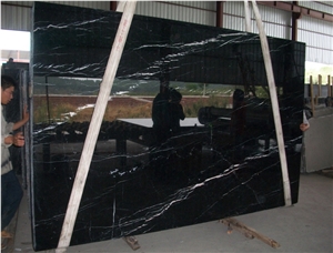 Nero Marquina Marble Big Slabs Small Veins