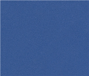 Pure Blue Quartz Slabs & Tiles, Solid Surface Engineered Stone