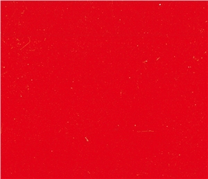 Pure Red Quartz Slabs & Tiles, Solid Surface Engineered Stone