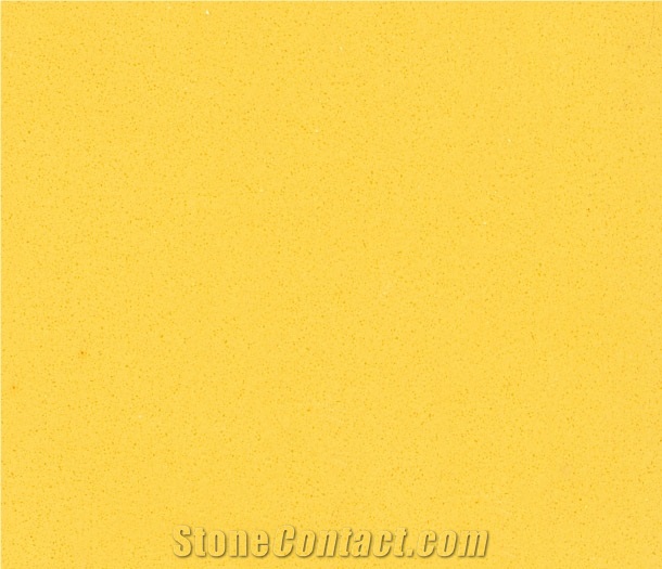 Pure Yellow Quartz Slabs & Tiles, Solid Surface Engineered Stone