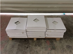 White Carrara Mosaic Flooring Tiles