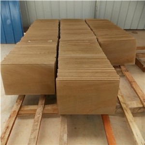 Yellow Wooden Sandstone for Floor Covering