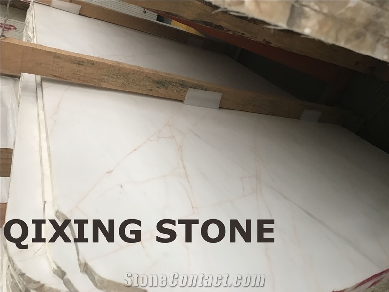 White Onyx with Red Vein Tiles & Slabs, Onyx Wall Covering