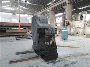 Black Granite Monument Design Hebei Black Custom Monuments for Cemetery Black Granite Monument Design Hebei Black Custom Monuments for Cemetery