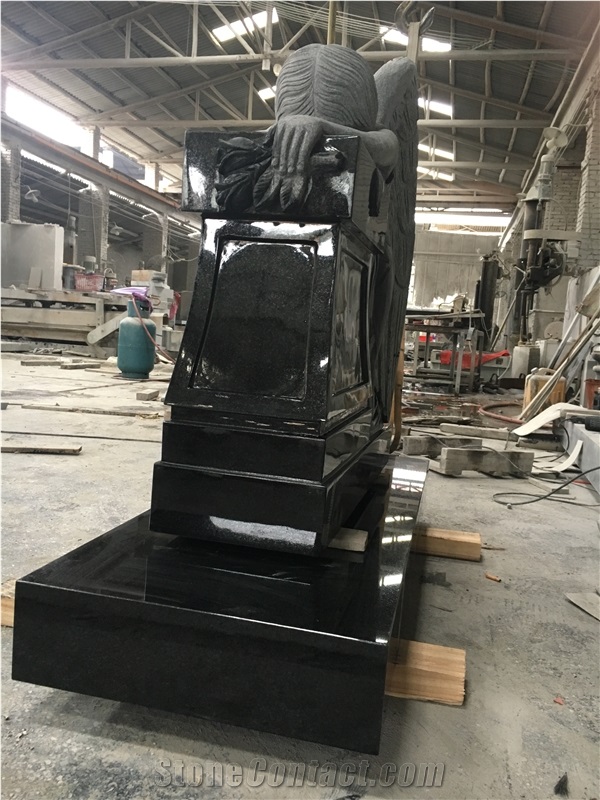 Black Granite Monument Design Hebei Black Custom Monuments for Cemetery
