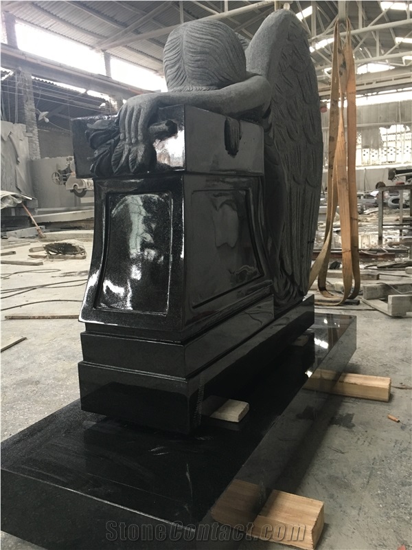 Black Granite Monument Design Hebei Black Custom Monuments for Cemetery