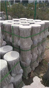 China Black Granite Parking Stone, Polished and Flamed Outdoor Parking Barriers