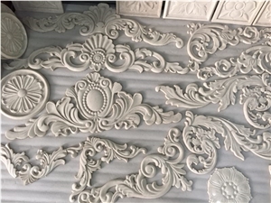 China White Marble Water Jet Interior Art Work,Hand Craved Crafts