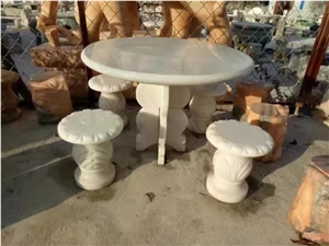 White Marble Home Stone Furniture Oriental White Conference Tables for Decor