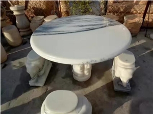 White Marble Home Stone Furniture Oriental White Conference Tables for Decor