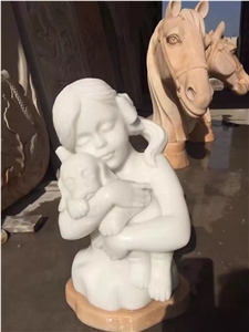 White Marble Statues White Jade Marble Busts Sculptures for Home Decor