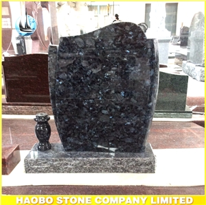 Blue Pearl Granite Single Upright Monuments