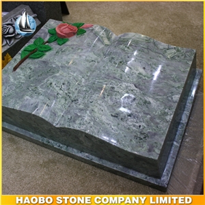 Haobo Stone New Green Onyx Stone Book Memorials