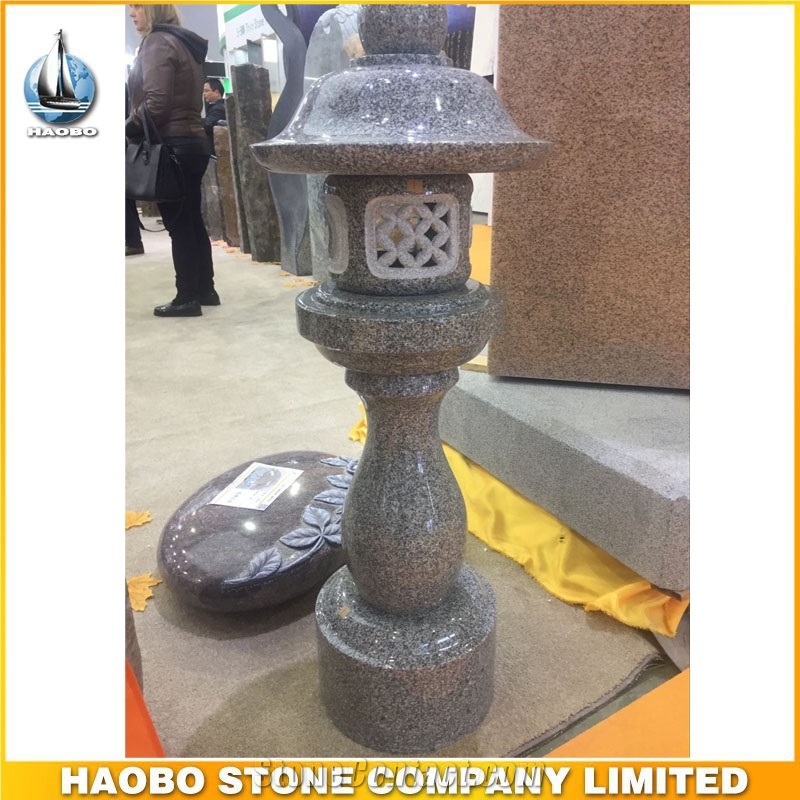 Japanese Style Maru Yukimi Lantern Garden Decoration Stone Candle Holder