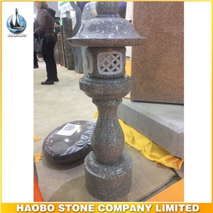 Japanese Style Maru Yukimi Lantern Garden Decoration Stone Candle Holder