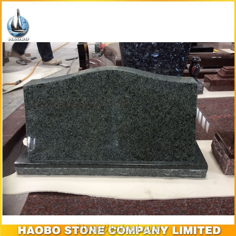 Wholesale Green Granite Monument American Style Serp Top