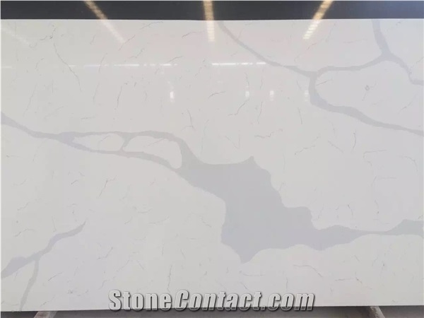 Calacatta White Artificial / Engineered Quartz Stone Tile & Slab