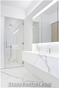 Calacatta White Artificial / Engineered Quartz Stone Tile & Slab
