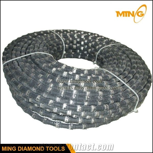 Rubber Coating Diamond Wire for Marble Quarrying