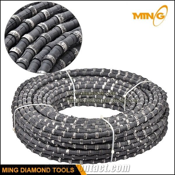 Rubber Coating Diamond Wire for Marble Quarrying