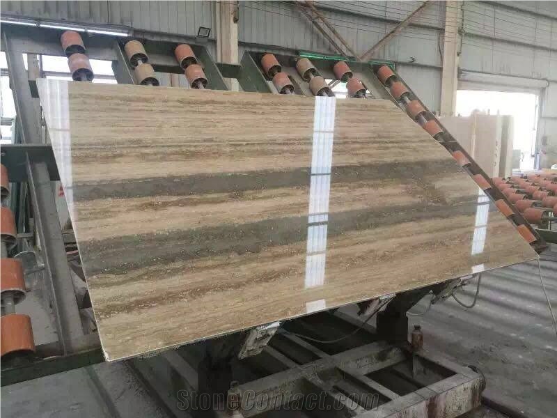 Ocean Brown Travertine Slabs