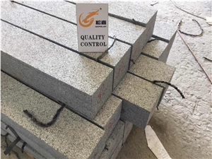 Cheap China Grey G603 Granite Flamed Kerb Stone, Curbstone