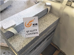 Cheap China Grey G603 Granite Flamed Kerb Stone, Curbstone
