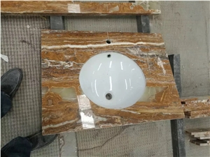 Bamboo Onyx Countertops, Yellow Onyx Bathroom Vanity Tops Bamboo Onyx Countertops, Yellow Onyx Bathroom Vanity Tops