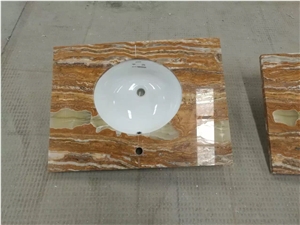 Bamboo Onyx Countertops, Yellow Onyx Bathroom Vanity Tops