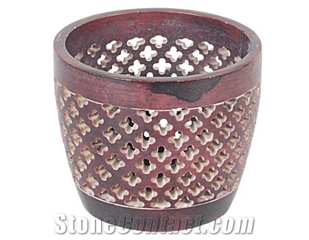 Soapstone Candle Holder
