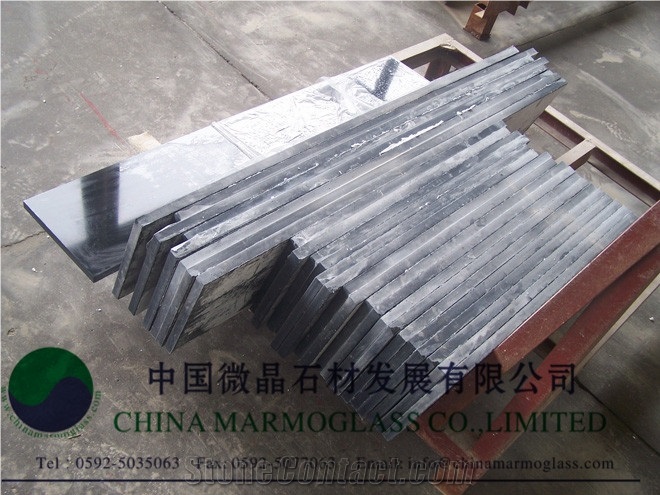 Black Marmoglass, Black Crystallized Stone