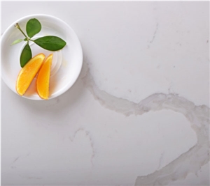 Calacatta White Cut to Size Quartz Stone Solid Surface Slab Sizes 126’63 and 118’55 Directly from China Surfaces Materials Supplier at Cheap Price