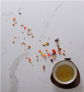 Calacatta White Cut to Size Quartz Stone Solid Surface Slab Sizes 126’63 and 118’55 Directly from China Surfaces Materials Supplier at Cheap Price