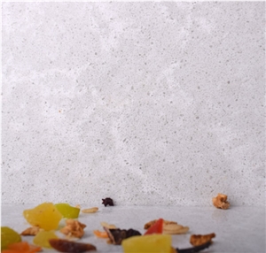 D3304 Quartz Stone Surfaces with White Veins Mainly for Countertops with High Gloss and Hardness