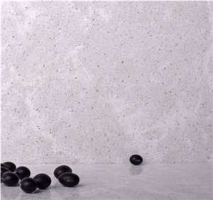 D3304 Quartz Stone Surfaces with White Veins Mainly for Countertops with High Gloss and Hardness