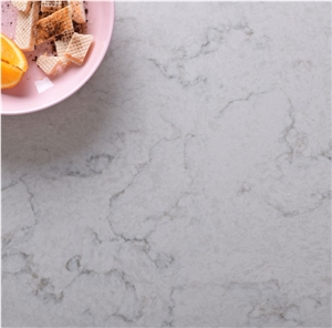 Misty Carrara White Quartz Stone Solid Surface
