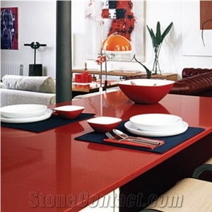 Popular Artificial Cherry Blossom Quartz Stone Countertops