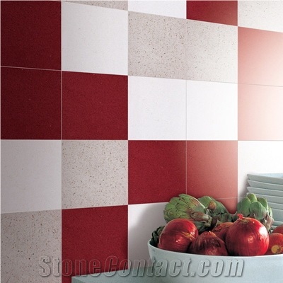 Popular Artificial Cherry Blossom Quartz Stone Countertops