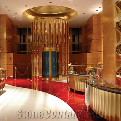 Popular Artificial Cherry Blossom Quartz Stone Countertops