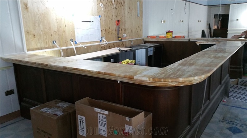 Honey Onyx Bar Top