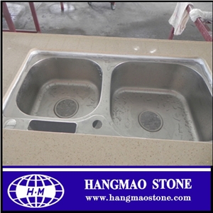 Hight Quartz Countertop for Kitchen and Bathroom