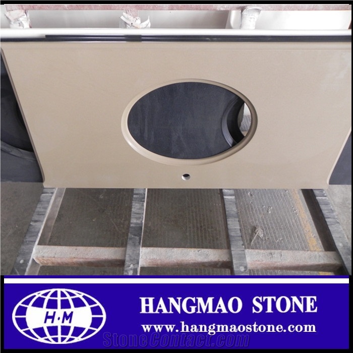 Hight Quartz Countertop for Kitchen and Bathroom